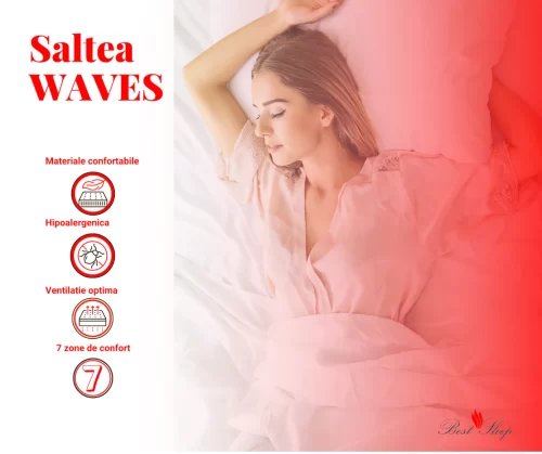 Saltea ortopedica BEST SLEEP Waves, 160x200x25cm este hipoalergenica
